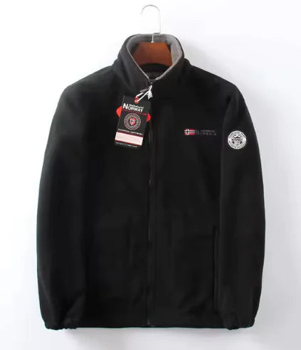 Chaqueta de Forro Polar Cálida para Hombre de Otoño Invierno