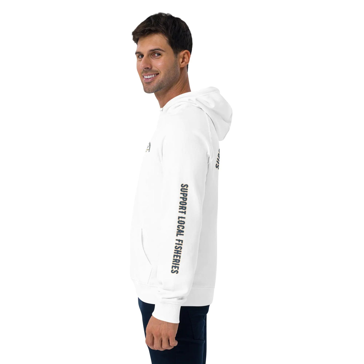 Sudadera con Capucha Eco Raglan de Atún Apoya Pesquerías Locales para Hombres