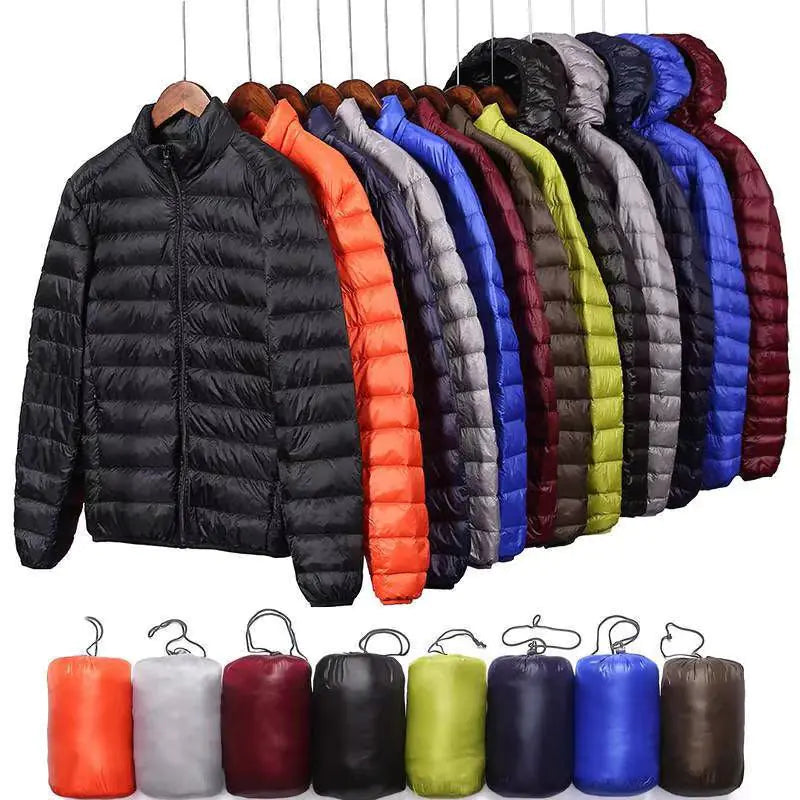Chaqueta Ligera Acolchada de Algodón para Hombre con Capucha
