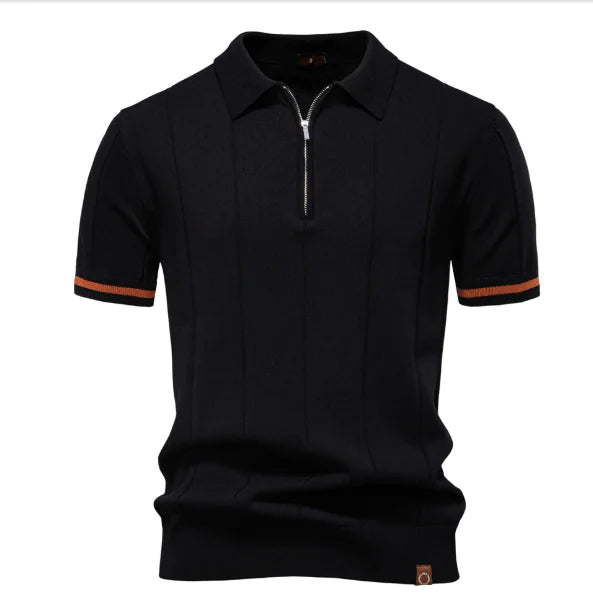 Camiseta Polo de Algodón Tejido para Hombres Verano 2025 (Una Pieza)