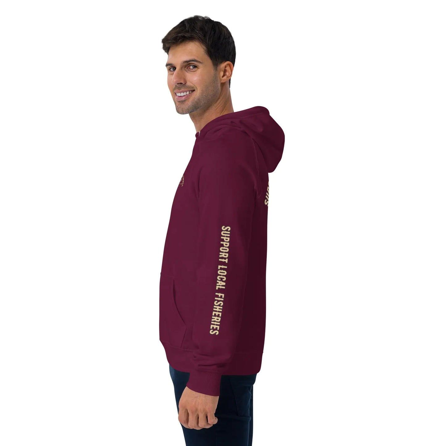 Sudadera con Capucha Eco Raglan de Atún Apoya Pesquerías Locales para Hombres