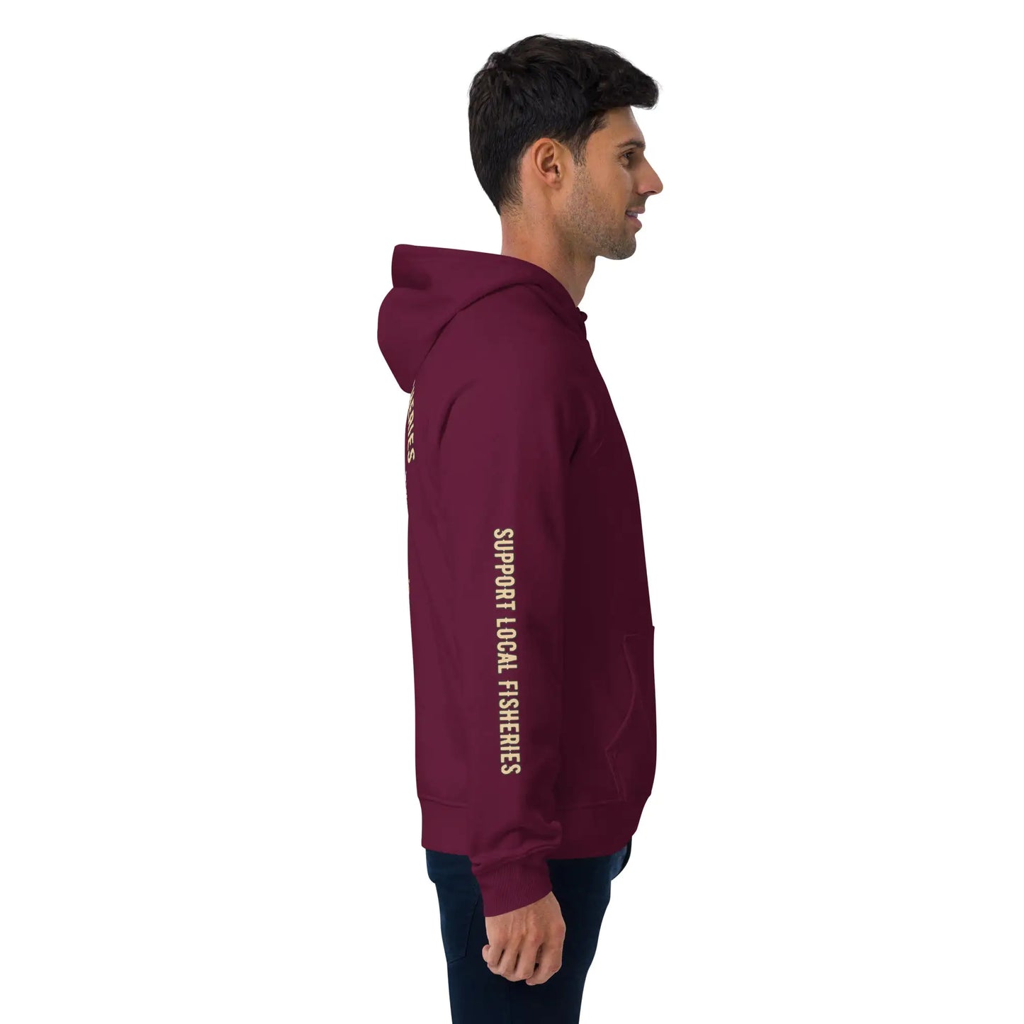 Sudadera con Capucha Eco Raglan de Atún Apoya Pesquerías Locales para Hombres