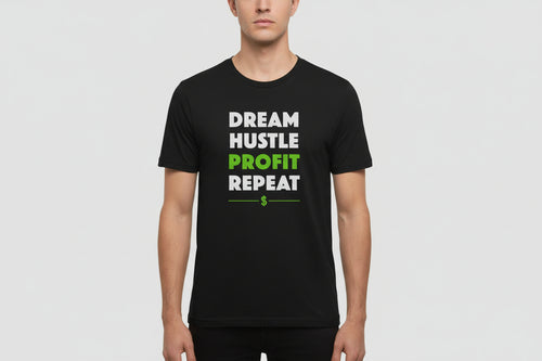 DREAM HUSTLE PROFIT Printed T-shirt