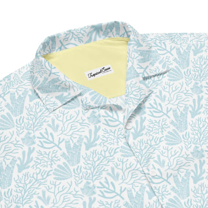 Camisa Hawaiana de Botones Coral Reef Resort - Colección Verano Costero 2024