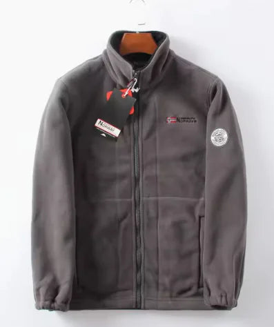 Chaqueta de Forro Polar Cálida para Hombre de Otoño Invierno