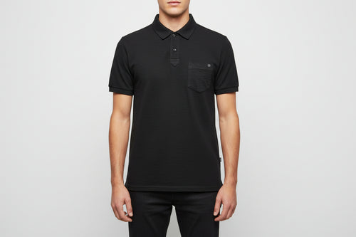 Grey Pique Polo Shirt