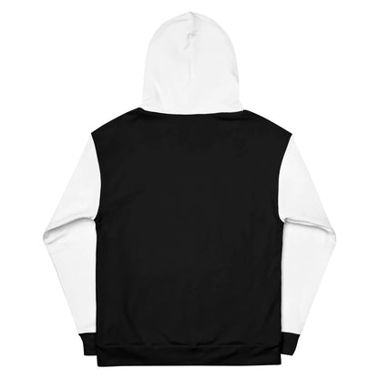 Sudadera Tropical de Dos Tonos Negra y Blanca con Capucha