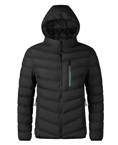 Chaqueta Acolchada Cálida Casual para Hombre con Capucha (Una Pieza)